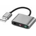 thumbnail image 3 of Dual USB AUX Converter, External Stereo Sound Card for Earphone, Microphone for Gaming Headset, No Driver Required, 3 of 5