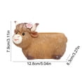 thumbnail image 3 of Uandlove Scottish Highland Cow Planter, Cute Resin Succulent Flower Pot, Rustic Farmhouse Desk Decor for Home Office Shelf, 3 of 6