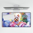 thumbnail image 4 of Watercolor Hello Winter Yorkshire Terrier Chill Christmas Welcome Desk Mat Full Keyboard Mouse Pad Yorkie Dog Lover Gifts Large Mousepad - 00016, 4 of 5