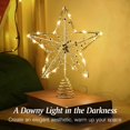 thumbnail image 4 of Christmas Star Tree Topper, 11.8 Inch Christmas Tree Star Topper with Lights and Beads, Battery Operated Tree Toppers Christmas Decorations Xmas Tree Holiday Party, Silver, 4 of 9