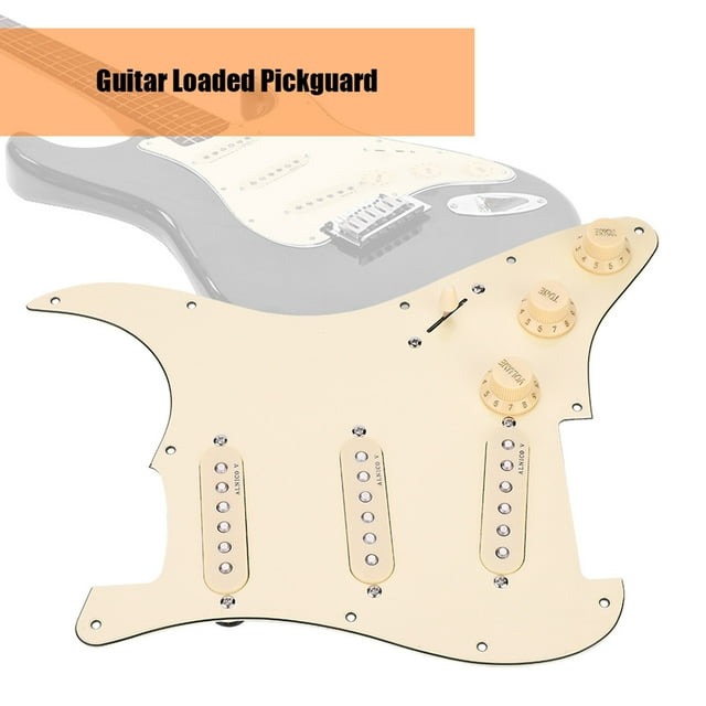 SSS Pickup Pickguard, Prewired Pickguard, Long Time Use Material Sturdy And Durable Comes With 12 Screws for Guitar Bands DIY Instrument Lovers