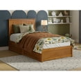 thumbnail image 3 of Malta Twin Platform Bed with Panel Footboard & 2 Storage Drawers in Light Toffee, 3 of 10