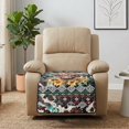 thumbnail image 4 of Kuiaobaty Aztec Sunflower Print Reclining Sofa Cover 24 x 38 Inches, Highland Cow Print Armless Seat Cushion Slipcover, Non Slip Quilted Furniture Protector Fit Most Recliners, 4 of 7