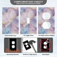 thumbnail image 3 of Yayeee Duplex Wall Plate 1-Gang 4.5"x2.7" Home Receptacle Light Switch Decorative Outlet Cover, Purple Marble Pattern, 3 of 7