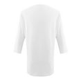 thumbnail image 3 of 3/4 Length Sleeve Shirts for Women New Summer Clothing Top Fashion Solid Color T-Shirts Women's Loose Blouses Pullover Tops Plus Size, 3 of 4