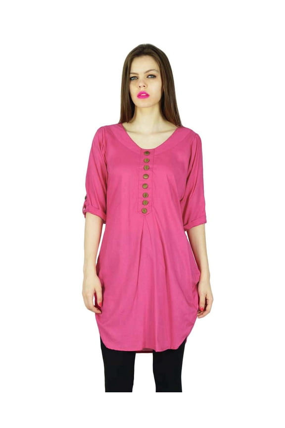 Rayon Kurti Designer Bollywood Kurta Women Casual Top Tunic Dress