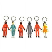 Squid Series Game 6 Set Action Figure Keychain Limited Edition for Car, Decoration, Cake, Office Desk & Study Table (Pack of 6 Pieces)