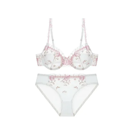 

Women‘s Floral Embroidery Sheer Mesh Lingerie Set