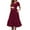 3-Red, variant on Women's Maternity Dress Short Sleeve Pleated Flowing Pregnancy Beach Dresses