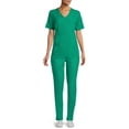 thumbnail image 2 of ClimateRight by Cuddl Duds Scrubs Women’s and Women's Plus Zip Neck Woven Tulip Hem Top, 2 of 5