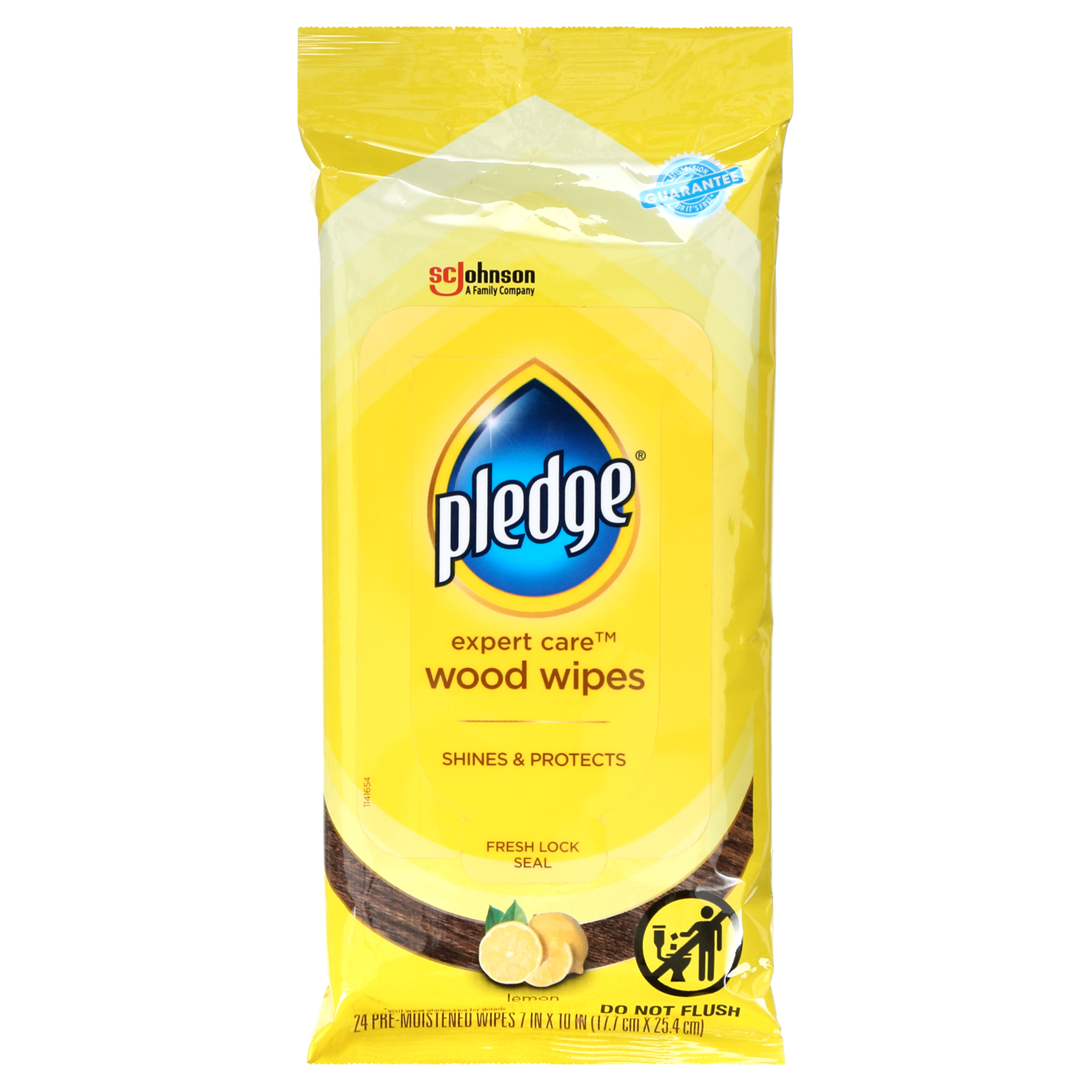 Pledge Beautify It Lemon Enhancing Wipes - Conveniently Dust, Clean and Shine Wood, Stainless Steel and More, 24Count