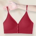 thumbnail image 2 of Hrsba Front Closure Bras for Women Solid Color No Underwire Side Support Breathable Lightweight Daily Wear Soft Support, 2 of 6