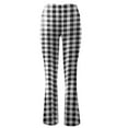 thumbnail image 4 of asdoklhq Yoga Pants for Women,Flare Plaid Pants High Waisted Workout Leggings Stretchy Tummy Control Bootcut Yoga Pants, 4 of 4