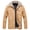 04 Yellow, variant on Fleece Jacket Mens Big and Tall Sherpa Lined Warm Winter Coats Zipper Fur Lapel Collar Cargo Military Windbreaker Jackets