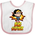 thumbnail image 3 of Inktastic Big Sister Superhero Girls Baby Bib, 3 of 4