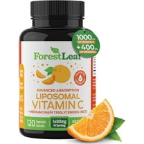 Forest Leaf Liposomal Vitamin C with MCT Oil & Sunflower Lecithin Immunity Booster Vitamins, 120 Vegetable Capsules