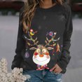 thumbnail image 2 of miqiqism Christmas Sweatshirts for Women Comfy Long Sleeves Crew Neck Blouses Juniors Casual Cute Graphic Printed Sweatshirt Trendy Lightweight Tunic Shirts,B#01_Black,X-Large, 2 of 4