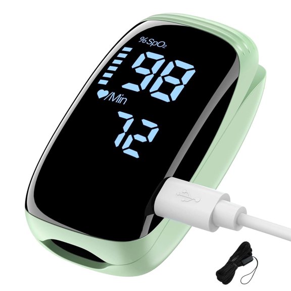 Rechargeable Pulse Oximeter, Oxygen Meter Finger Pulse Oximeter, Fast Oximetry SpO2 Reading, Oximetro for Sports Outdoors Aviation Use Only