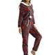 Kmbangi Femmes Pyjama à Manches Longues Imprimé Cordon de Serrage à Capuche avec Poches Homewear Adulte Vêtements de Nuit – image 2 sur 7