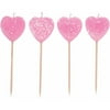 Creative Converting Princess Party Glitter Pick Candles, 6-Pack