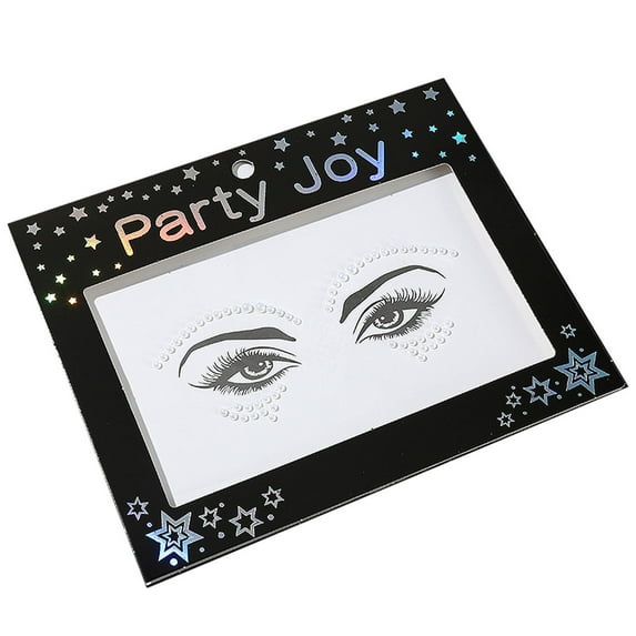 Linyer Eye Gems Rhinestone Stickers Self Adhesive No Glue Body Face Makeup Jewelry DIY for Women Wedding Party Accessory Supplies HF-112 Pearl color