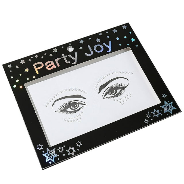 Seitruly Joyas para los ojos, pegatinas de diamantes de imitación, cuentas de cristal sin pegamento, purpurina, maquillaje facial, joyería, Tratamientos faciales HF-112 color perla