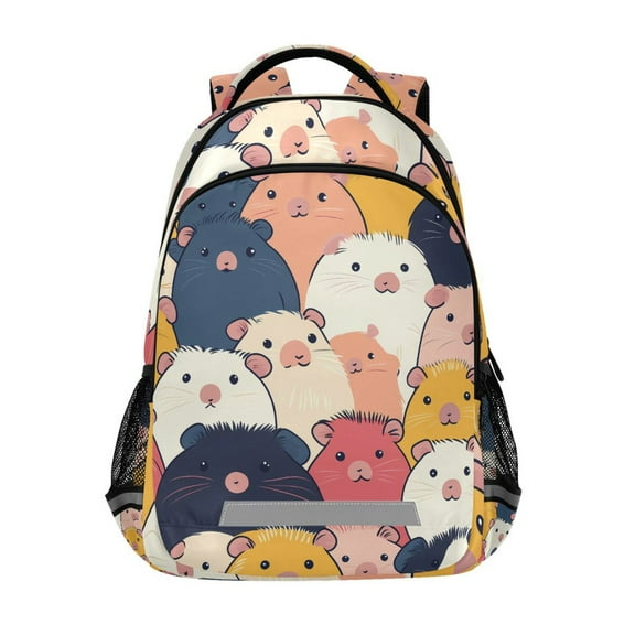 ALAZA Cartoon Capybara Backpack Elementary School Bag Bookbag Travel Rucksack