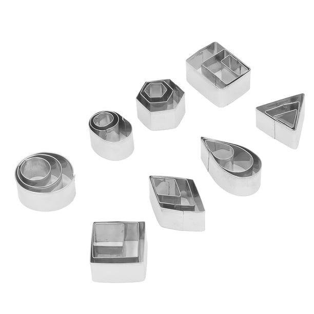 Moldes para cortar alimentos fácil limpieza juego de cortadores de 24 piezas resistencia a la corrosión para hacer bocadillos pasteles de pan ANGGREK Otros