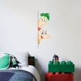 thumbnail image 2 of Phineas and Ferb Sneaking Play Cartoon Character Wall Art Decal Vinyl Sticker Home Decor Sticker Vinyl Mural Baby Kids Room Bedroom Nursery Kindergarten School House Design Peel and Stick 30x15 inch, 2 of 2