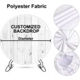 thumbnail image 5 of White Round Backdrop Cover 6.5x6.5ft Polyester Solid White Birthday Party Circle Backdrop for Photography Pure, 5 of 5