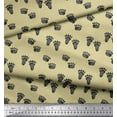 thumbnail image 2 of Soimoi Beige Cotton Poplin Fabric Bear Stencil Foot Animal Print Fabric by Yard 56 Inch Wide, 2 of 3