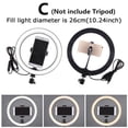 thumbnail image 2 of Estudio fotográfico Anillo de luz LED Lámpara de anillo Selfie Luz de relleno de temperatura de color ajustable, Luz de 26 cm, Clip para teléfono Inevent EL2073-03B, 2 of 7