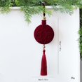 thumbnail image 3 of DefiDgd 3.15inch Christmas Flocked Ball with Tassel Adorned,Embossed Velvet Hanging Ball Decor for Christmas Tree Wall Window Wedding Holiday Party Home Ornament(A), 3 of 7