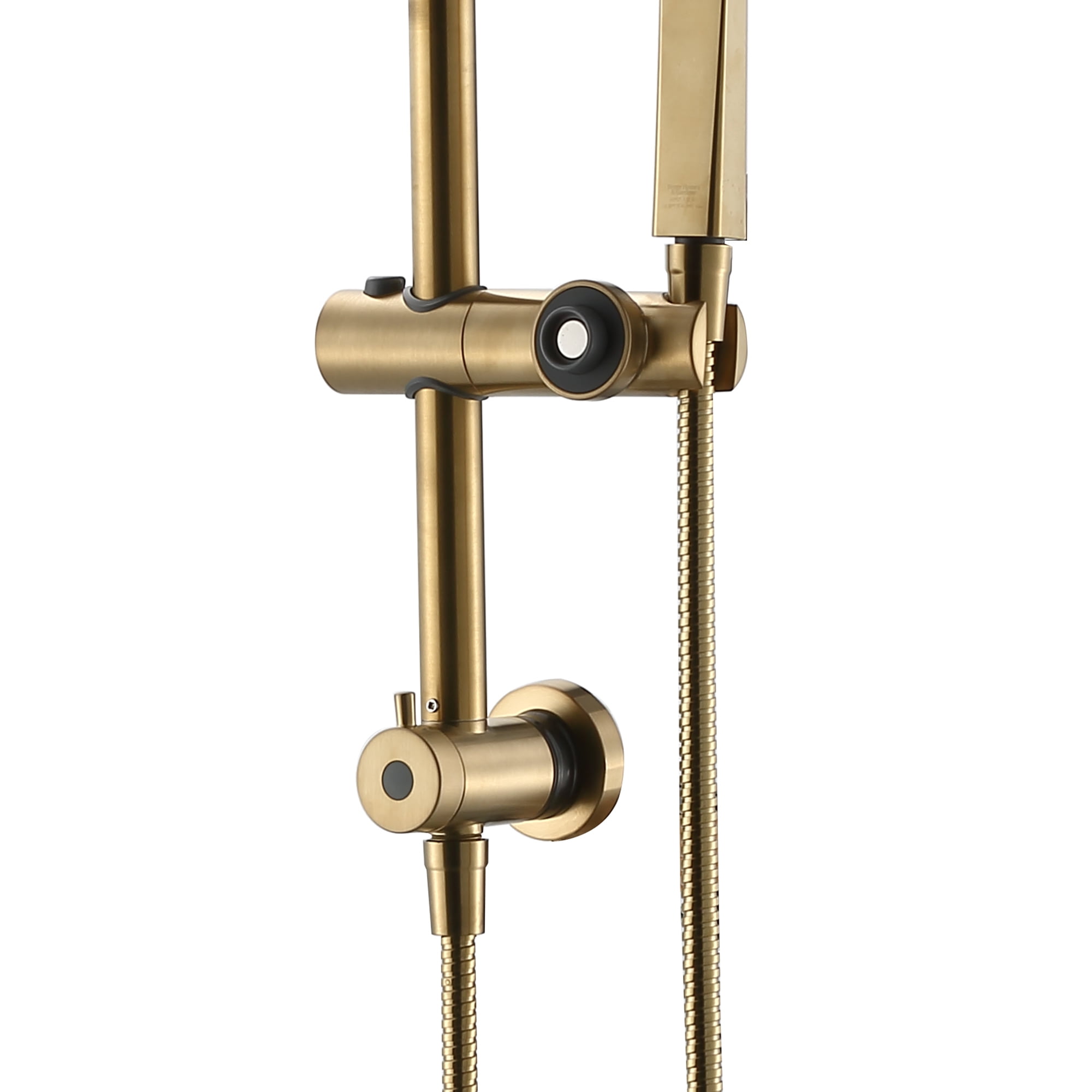 Better Homes & Gardens Deluxe Shower Combo with Magnetic Slide Bar Kit in Brushed Brass