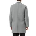 thumbnail image 3 of Lars Amadeus Men's Slim Fit Notched Lapel Single Breasted Mid Length Overcoat, 3 of 3