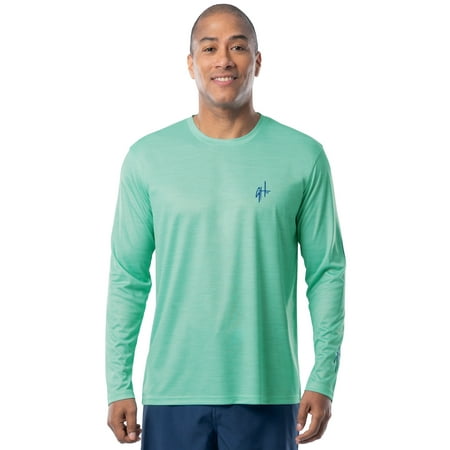 GH by Guy Harvey Men s Long Sleeve Performance Saltwater Fishing Shirt Beach Glass L