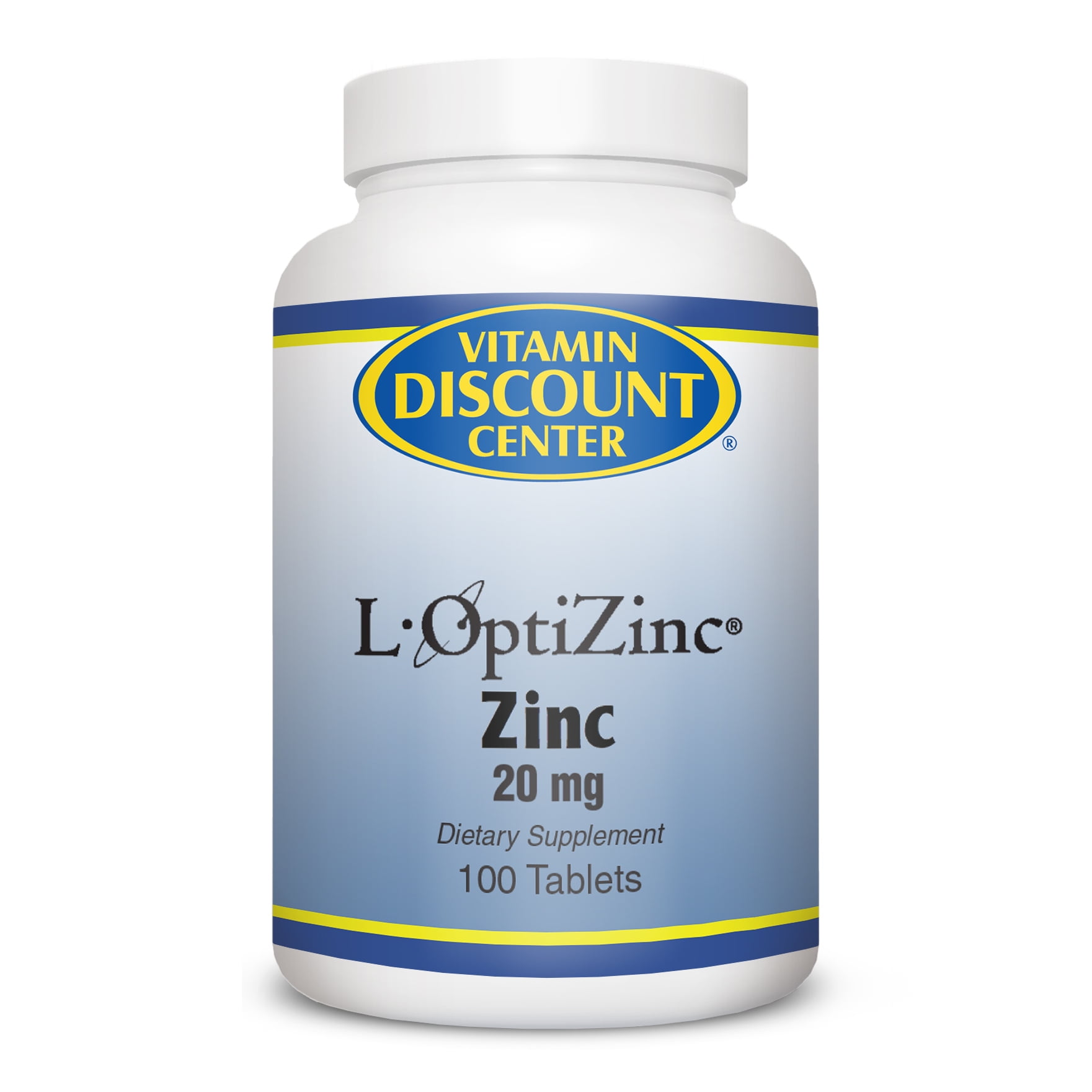 LOptiZinc 20 mg by Vitamin Discount Center 100 Tablets