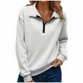 thumbnail image 6 of cocolona Half Zip Sweatshirts for Women Fall Long Sleeve Shirts Fashion Solid Color Pullover Tops Dressy Casual Blouses, 6 of 6
