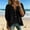 Black, variant on Ayolanni Solid Womens Blouses Henley Ruched 3/4 Sleeve 100% Cotton Blouse Basic Button Down Bell Ladies T-Shirt Tops for Women Blue S