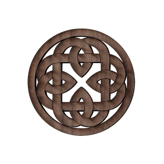 Folkcraft® Rosette, Shield Cross Chain, Walnut, 2 3/16" Diameter