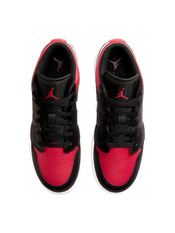 Big Kid's Jordan 1 Low Black/Gym Red-White (553560 066) - 6