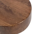 thumbnail image 4 of Kate and Laurel Solbrett Transitional Sophisticated Drink Table, 10 x 10 x 22, Walnut Brown, Mid-Century Sculptural Bedroom Nightstand with Unique Pedestal Table Design for Use as Indoor Plant Stand, 4 of 8