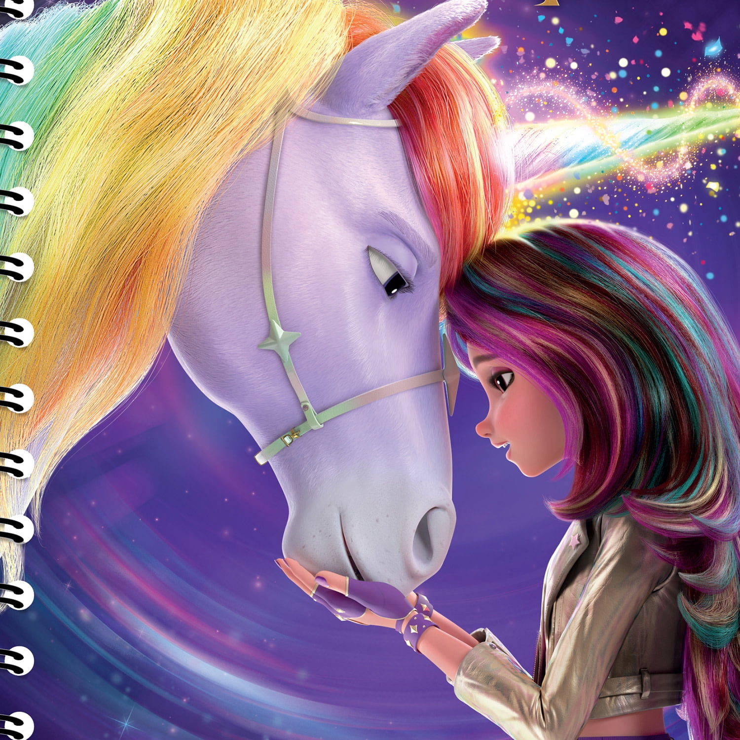 Inkology: 4 Tab Journal: Unicorn Academy - 160 Dot Pages, Magical Themed Spiral Notebook, 4 Character Dividers, Writing-Notes-Dreams-Doodles, Kids 3+