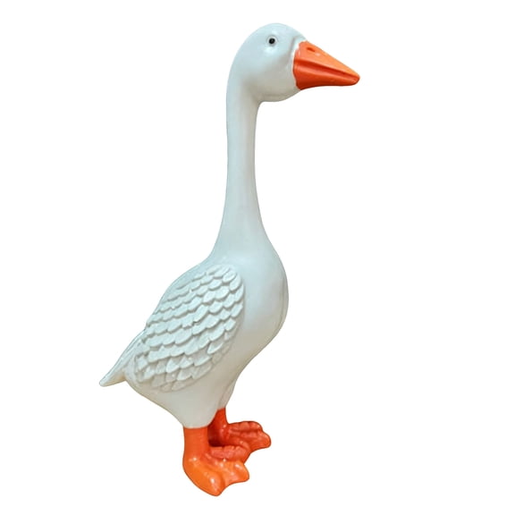 DVKOVI Porch Goose Statue White Big ResIn Garden Lawn Yard FigurIne Duck Decorative FigurInes for Patio Entryway A 16cm