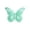 Mint Green, variant on Metal Butterfly Wall Decor Hand Painted Iron Butterfly for Garden Fence Patio Outdoor Ornament Silver