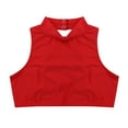 thumbnail image 3 of Eandarui Kids Girls Sleeveless Dance Crop Top Criss Cross Back Sport Bras Jazz Ballet Tops Gym Yoga Red 14, 3 of 7