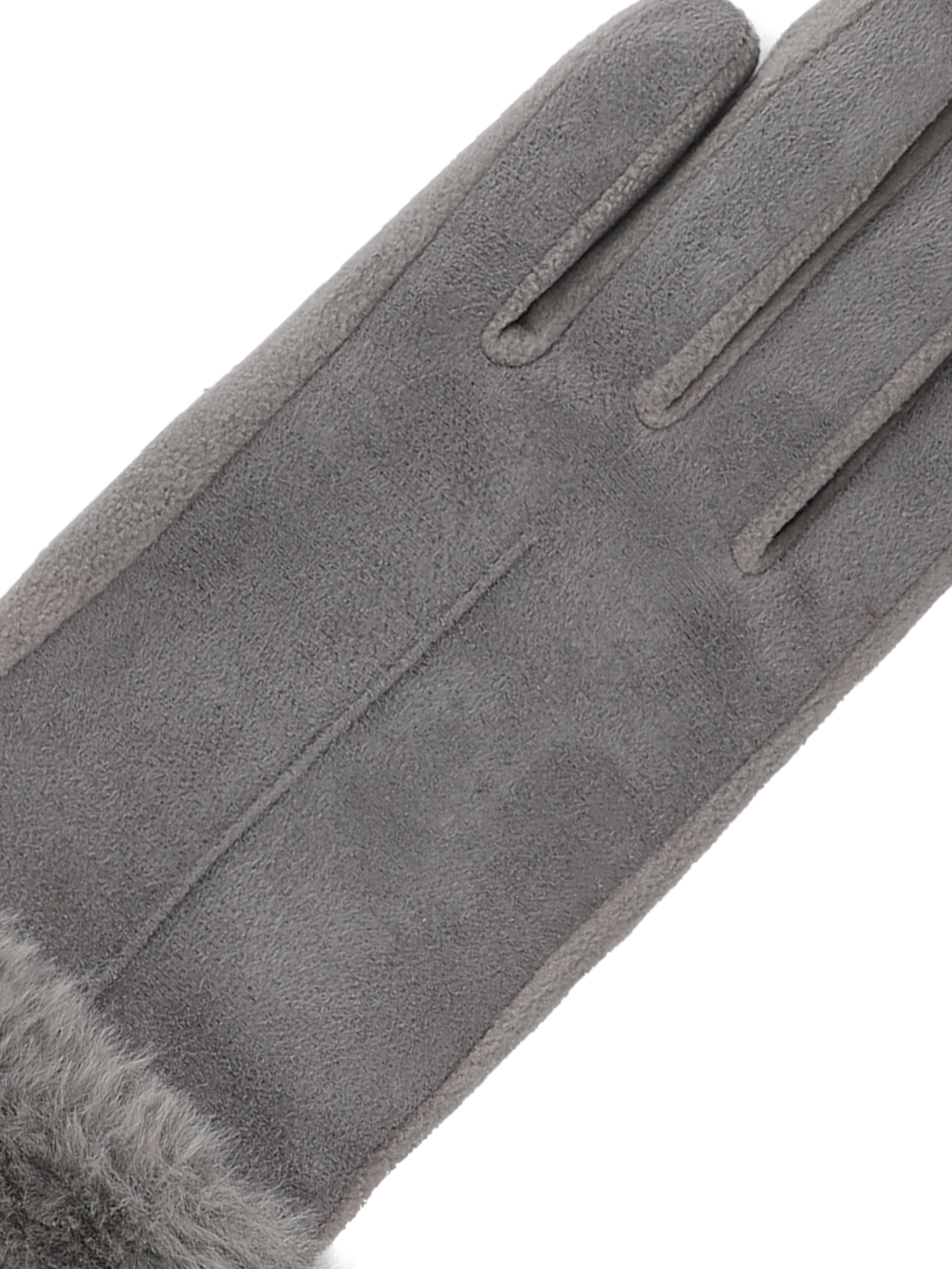 Isotoner Women's Water Reppellent Microsuede Gloves with Faux Fur Cuff