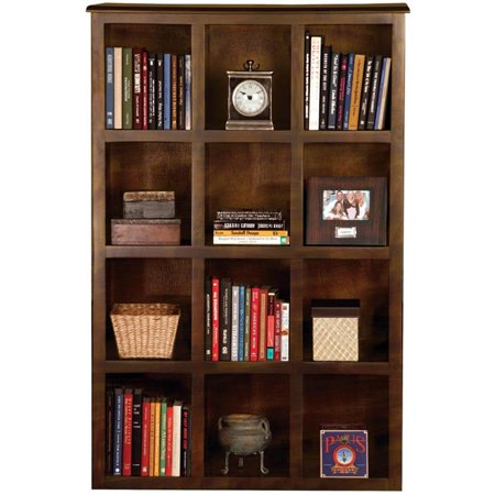 American Heartland 00201EC Poplar Storage Bookcase with 12 Fixed Openings European Cherry
