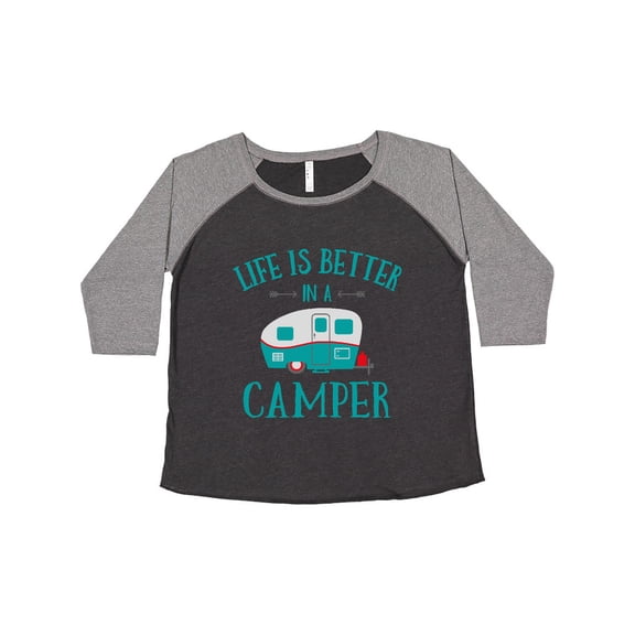 Inktastic Life's Better in a Camper Women's Plus Size T-Shirt