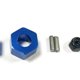 thumbnail image 3 of Bewildely RCGOFFLOW-soporte hexagonal de rueda fuerte de aleación de aluminio, 2 uds., para adaptador 1/16 LOSI mini-b mini-t, pieza de coche Kits de construcción modelo Azul oscuro, 3 of 6